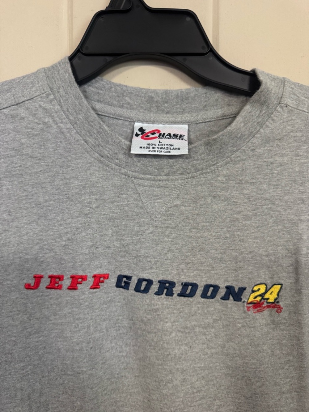 Vintage Jeff Gordon 24 Embroidered NASCAR Chase Authentics Racing Tee Gray